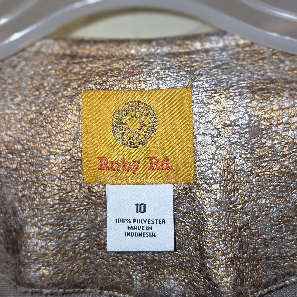Ruby Rd. Shimmering Gold Women's Jacket - Picture 5 of 5